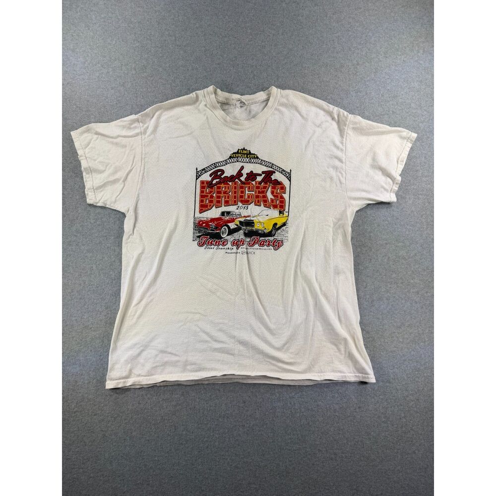 Back to the Bricks 2015 Tune Up Party Graphic T-Shirt White XL